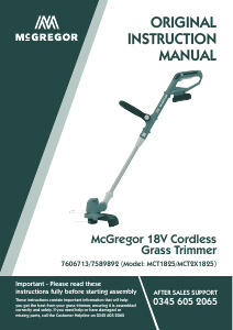 Bruksanvisning McGregor MCT1825 Grästrimmer