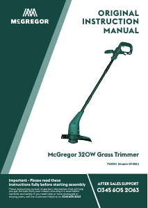 Bruksanvisning McGregor GT2551 Grästrimmer