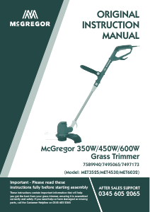 Handleiding McGregor MET4530 Grastrimmer