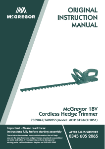 Handleiding McGregor MCH1851 Heggenschaar