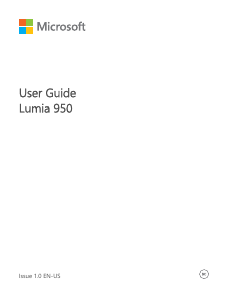 Handleiding Microsoft Lumia 950 Mobiele telefoon