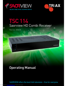 Bruksanvisning Triax TSC 114 (Saorview) Digitalmottagare