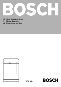 Manual Bosch WTA3500FG Dryer