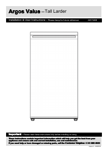 Manual Argos ATL55143W Refrigerator