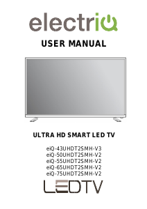 Handleiding ElectriQ eiQ-65UHDT2SMH-V2 LED televisie