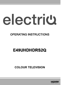 Manual ElectriQ E49UHDHDRS2Q LED Television