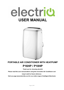 Handleiding ElectriQ P16HP Airconditioner