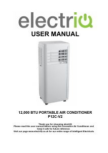 Handleiding ElectriQ P12C-V2 Airconditioner