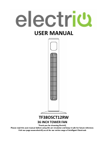 Handleiding ElectriQ TF38OSCT12TRW Ventilator