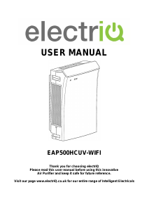 Handleiding ElectriQ EAP500HCUV-WIFI Luchtreiniger