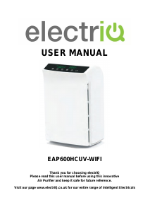 Handleiding ElectriQ EAP600HCUV-WIFI Luchtreiniger