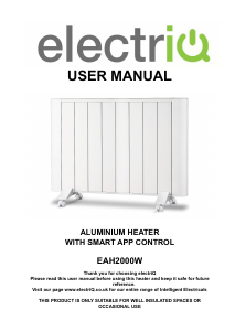 Bruksanvisning ElectriQ EAH2000W Värmefläkt