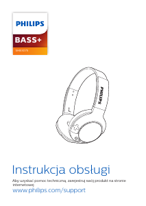 Instrukcja Philips SHB3075RD Bass+ Słuchawki