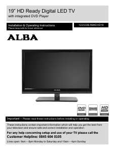 Handleiding Alba AMKDVD19 LED televisie