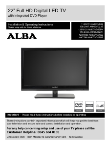 Manual Alba AMKDVD22 LED Television