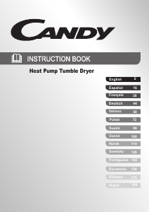 Manual Candy GCS 991A1T Máquina de secar roupa