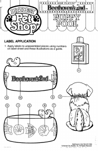 Handleiding Hasbro Littlest Pet Shop Beethovens 2nd Puppy Pool