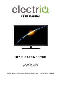 Bruksanvisning ElectriQ eiQ-32Q75HDR LED skärm