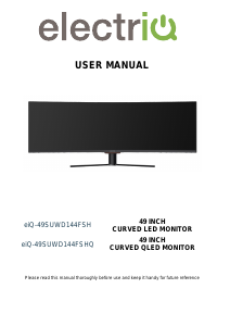 Bruksanvisning ElectriQ eiQ-49SUWD144FSH LED skärm