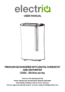 Handleiding ElectriQ CD20L Luchtontvochtiger