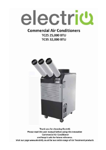 Bruksanvisning ElectriQ TC35 Luftkonditionering