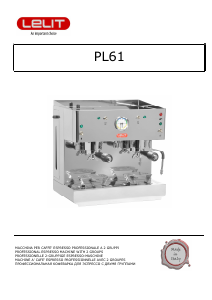 Manuale LELIT PL61 Silvana Macchina per espresso