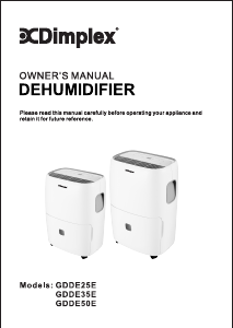 Handleiding Dimplex GDDE25E Luchtontvochtiger