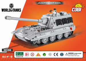 Bruksanvisning Cobi set 3036 World of Tanks Jagdpanzer E100