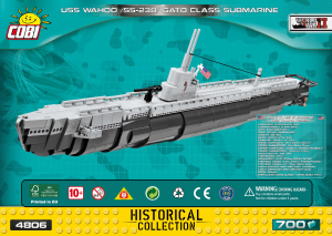 Bruksanvisning Cobi set 4806 Small Army WWII Gato Class Submarine-USS Wahoo SS-238