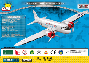 Manuale Cobi set 5702 Small Army WWII C-47 Skytrain - Berlin Airlift