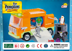 Bedienungsanleitung Cobi set 26301 Penguins of Madagascar Zoo Service Wagen