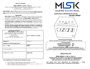 Manual de uso Misik MR420 Radiodespertador