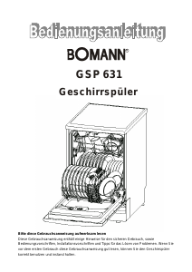 Bedienungsanleitung Bomann GSP 631 Geschirrspüler
