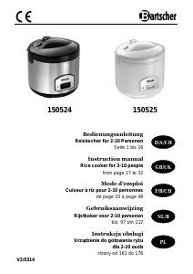 Mode d’emploi Bartscher 150525 Cuiseur à riz