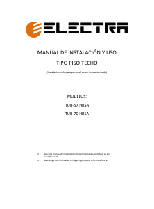 Manual de uso Electra TUB-70 HRSA Aire acondicionado