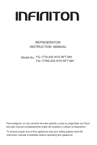 Manual de uso Infiniton FG-1776.425 W70 NFT.MH Frigorífico combinado