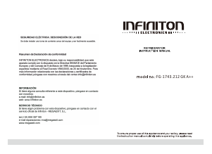 Bruksanvisning Infiniton FG-1743.212 GK A++ Kyl-frys