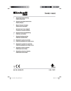 Manuale Einhell TH-RO 1100 E Fresatrice verticale