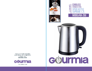 Bruksanvisning Gourmia GK250 Vattenkokare