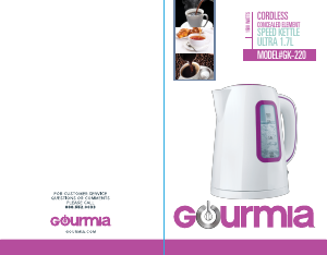 Bruksanvisning Gourmia GK220 Vattenkokare
