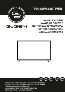 Handleiding GoGEN TVU65W652STWEB LED televisie