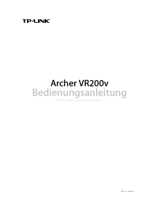 Bedienungsanleitung TP-Link Archer VR200v Router