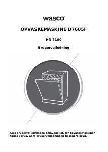 Brugsanvisning Wasco D7605F Opvaskemaskine