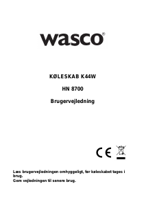 Brugsanvisning Wasco K44W Køleskab