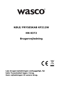 Brugsanvisning Wasco KF212W Køle-fryseskab