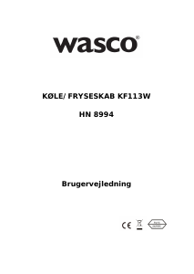 Brugsanvisning Wasco KF113W Køle-fryseskab