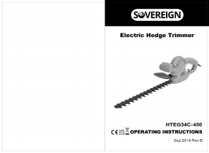 Bruksanvisning Sovereign HTEG34C-450 Häcksax