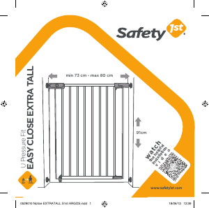 Manual de uso Safety1st Easy Close Extra Tall Puerta del bebé