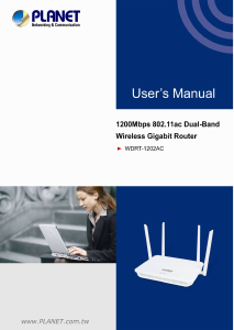 Manual Planet WDRT-1202AC Router