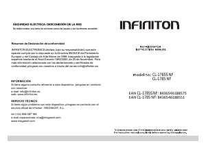 Manual de uso Infiniton CL-1785 NF Refrigerador